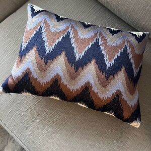 Kim Seybert Living Accent Pillow featuring Ikat design.